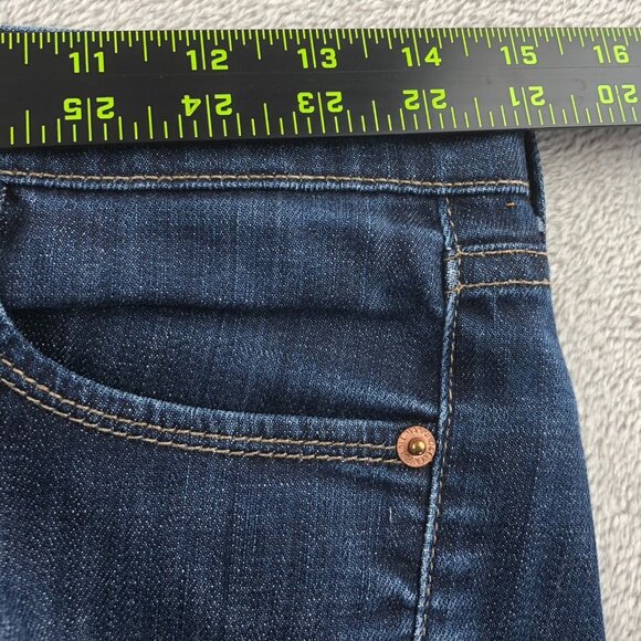 7 For All Mankind Womens Jeans Size 26 Blue Denim Straight Leg Dark Wash Casual - Picture 9 of 16